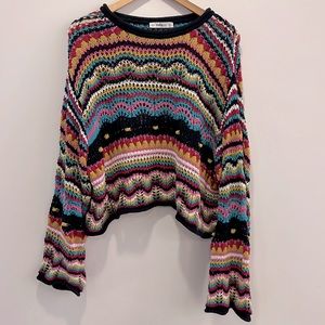 Zara cotton crochet long sleeve. Size m